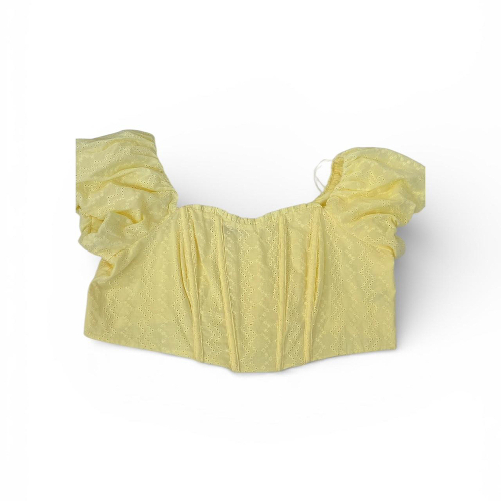 Yello corset crop‎ top